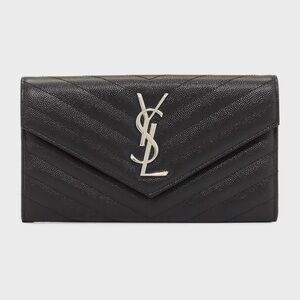 YSL Monogram Large Flap Wallet in Grained Leather
$875